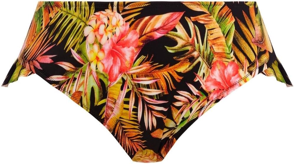 Beach Women's Swimwear Cup Size G Swimwear Elomi Swim Bikini Brief Elomi  Women's Fiji Falls Mid Elomi ビキニボトムTiger Valley High Leg Bikini Briefレディース