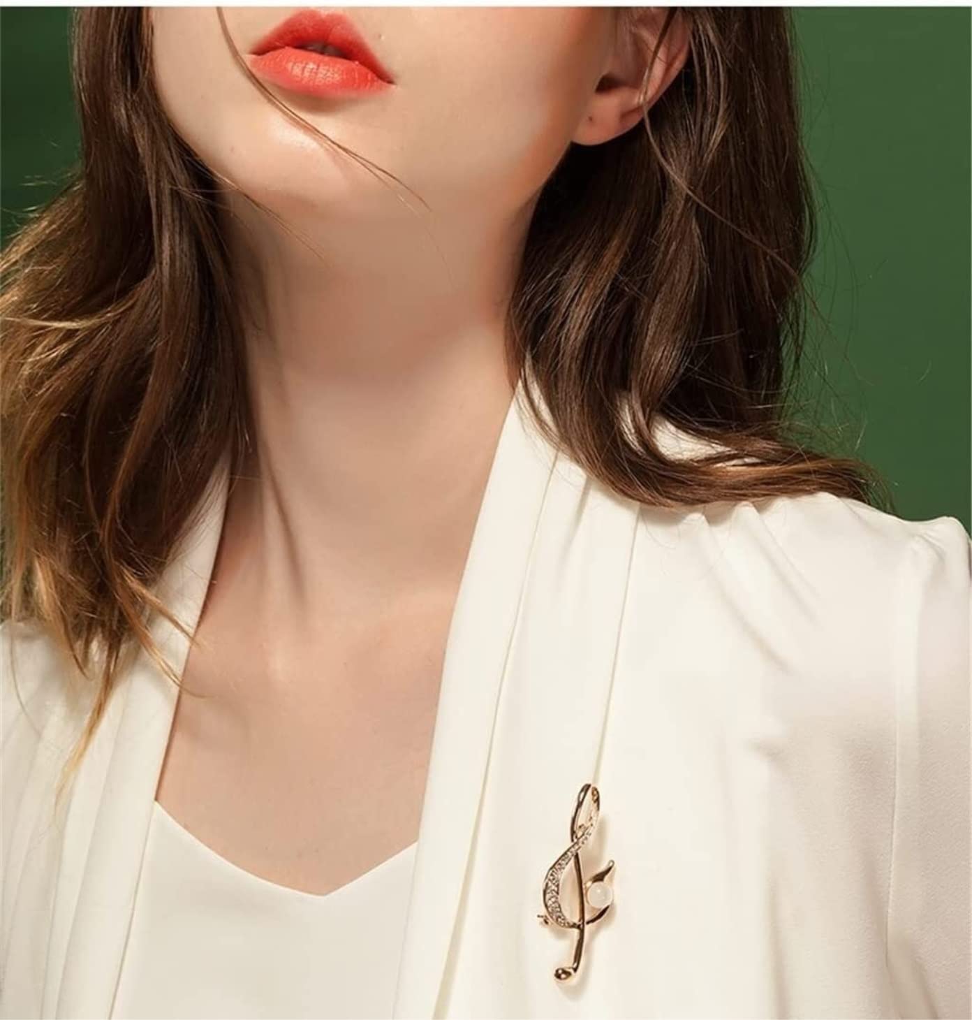 VVABRA Spilla Gioiello Spilla con Nota Musicale Creativa Spilla da Cappotto Squisita da Donna Accessori per Abbigliamento Spille per Abiti Banchetto