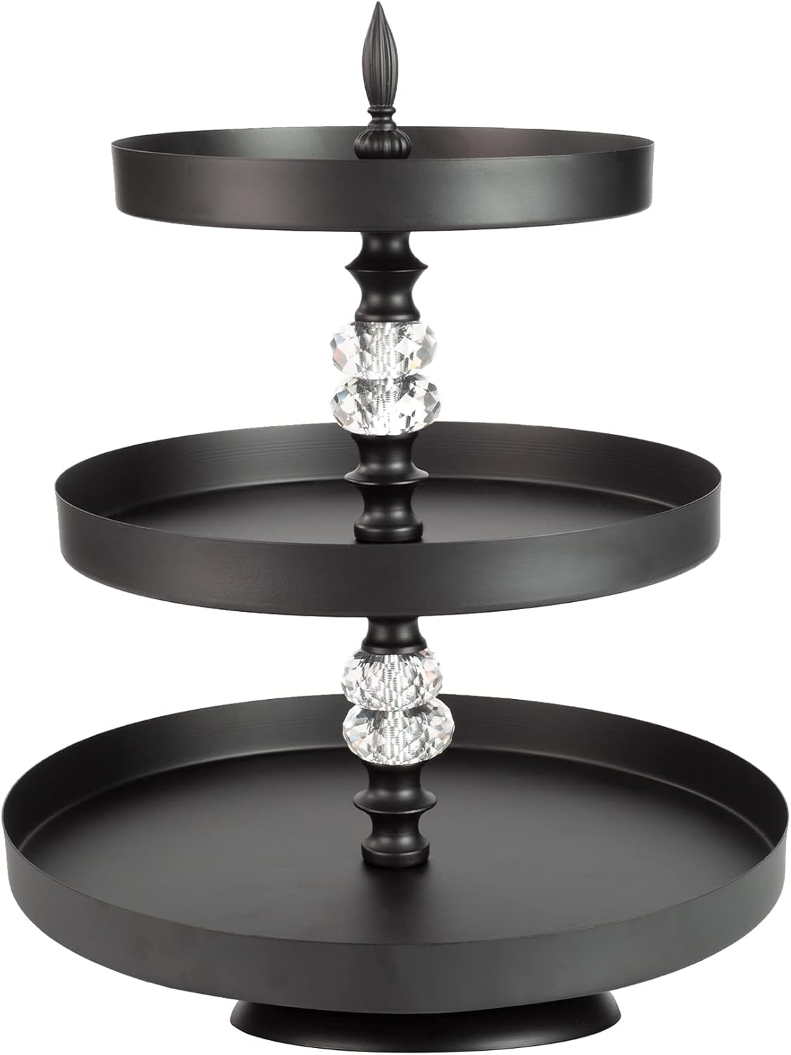 PUWWOT Black Cupcake Stand, 3 Tier Metal Dessert Stand