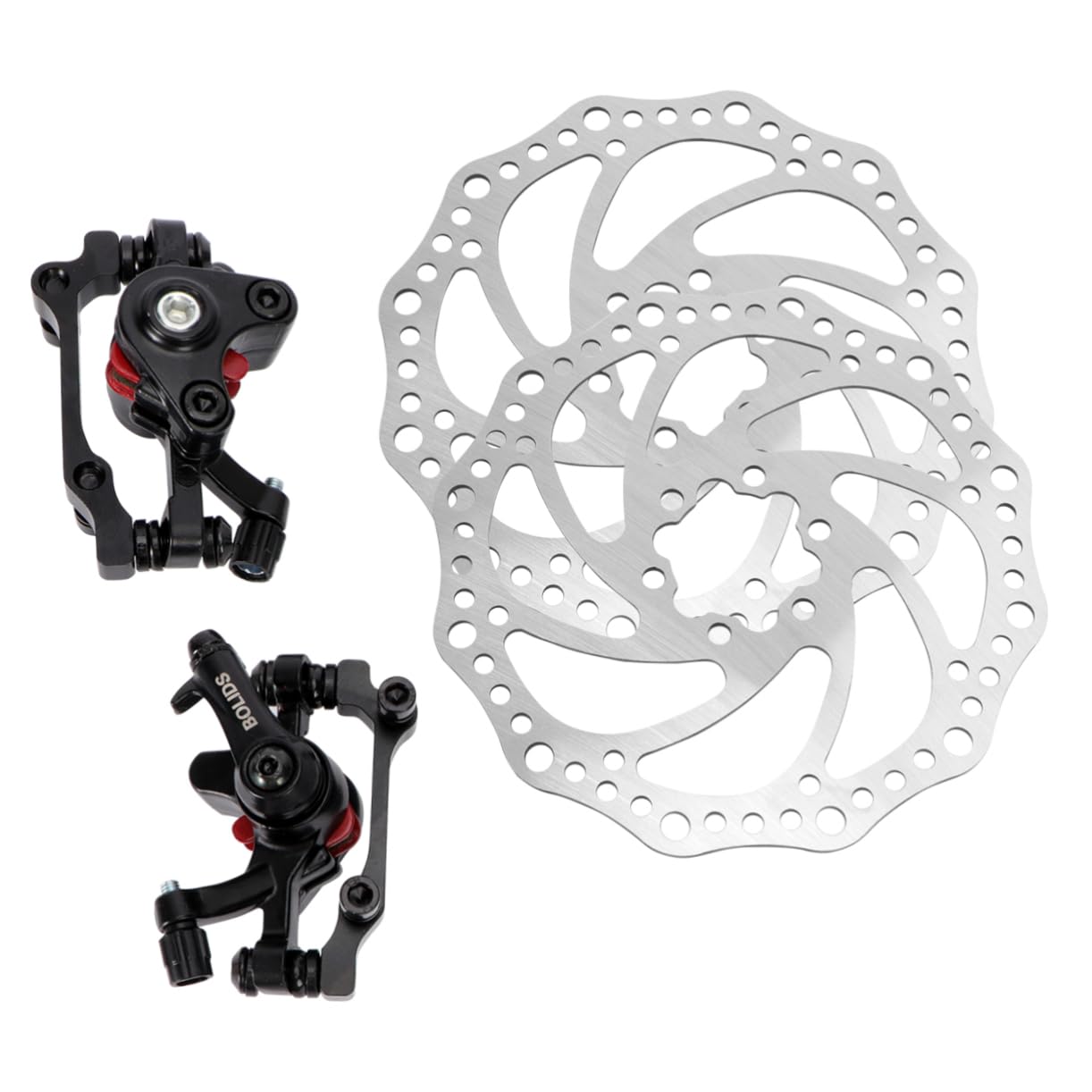 NAMOARLY Mountain Bicycle Disc Brake Kit Front Rear Rotors 160mm Silver Complete Mechanical Set