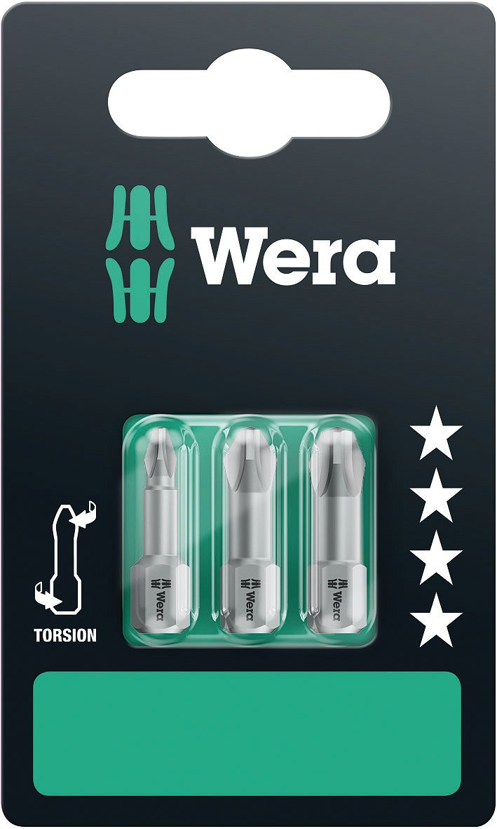 Wera Series 1 851/1 Z Set SB Sheet Metal Bit, Phillips 1 X