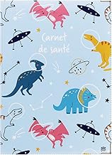 Color Pop Children's Health Book Cover – Made in France – Printed PVC – for Health Record Book, Prescription – 22 x 16 cm (Dinocosmo Print)