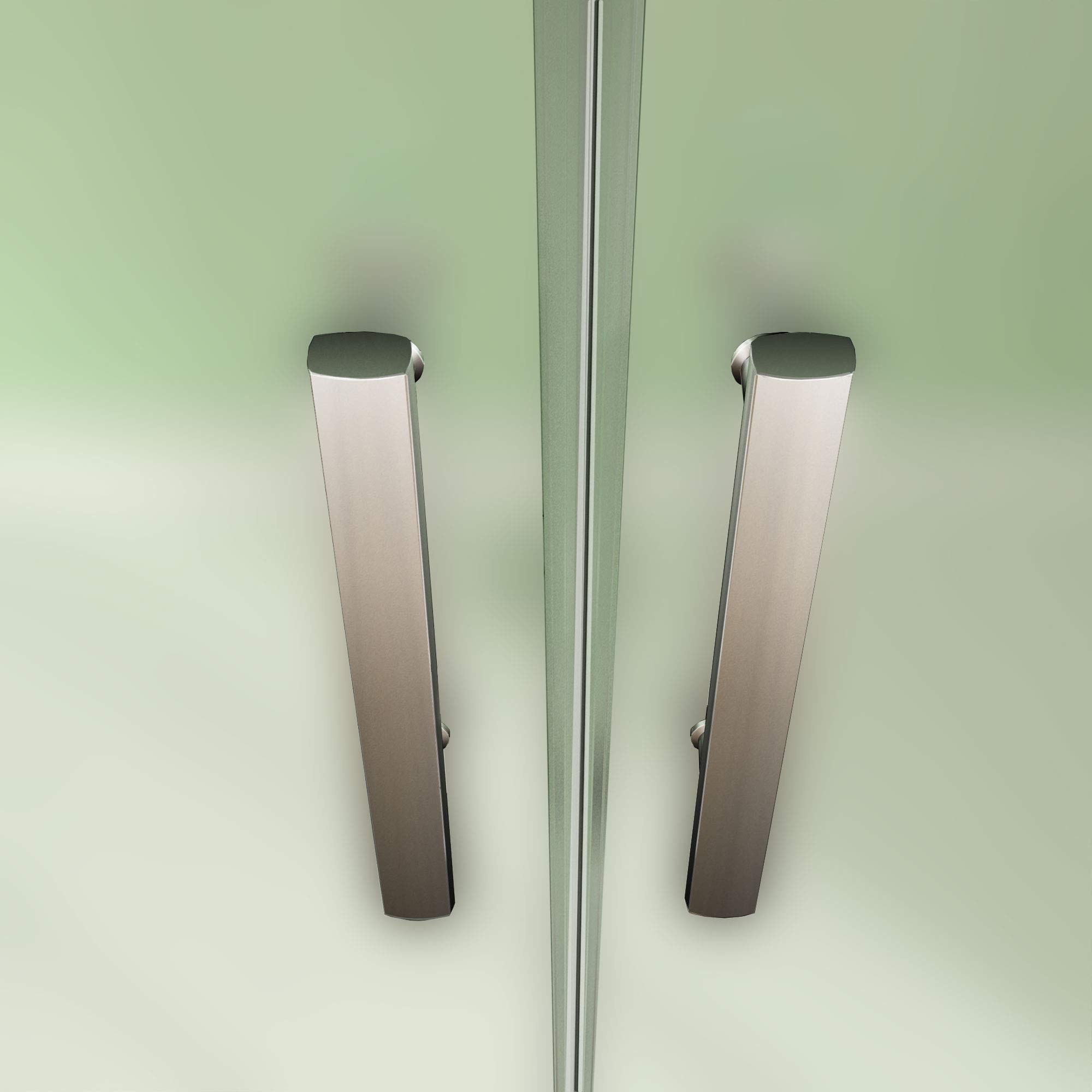 AICA Porte de douche 80x185cm porte battante verre satiné et anticalcaire porte battante en niche