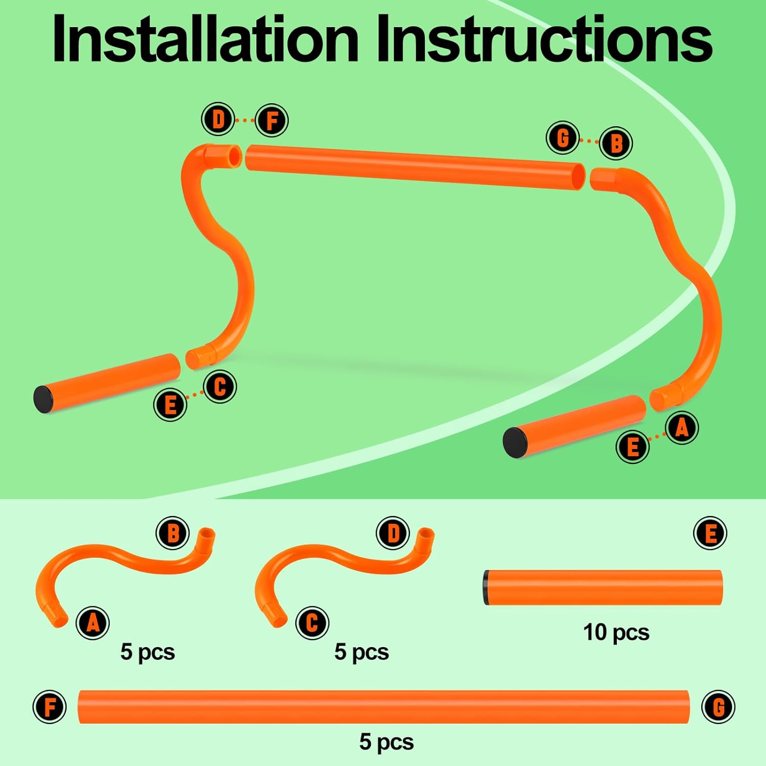 Agility Hurdles Training Equipment - Speed Hurdles and Soccer Cones with Carrying Bag for Soccer, Football, and Track Drills, Ideal for Athletes Speed and Agility Training
