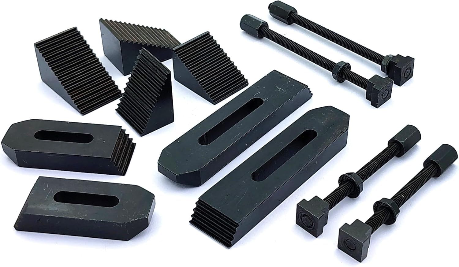 Buyohlic - Kit de abrazadera de 6 mm para mesas giratorias, mesas de fresado, placas frontales y tobogán vertical (kit de 24 abrazaderas de 6 mm)