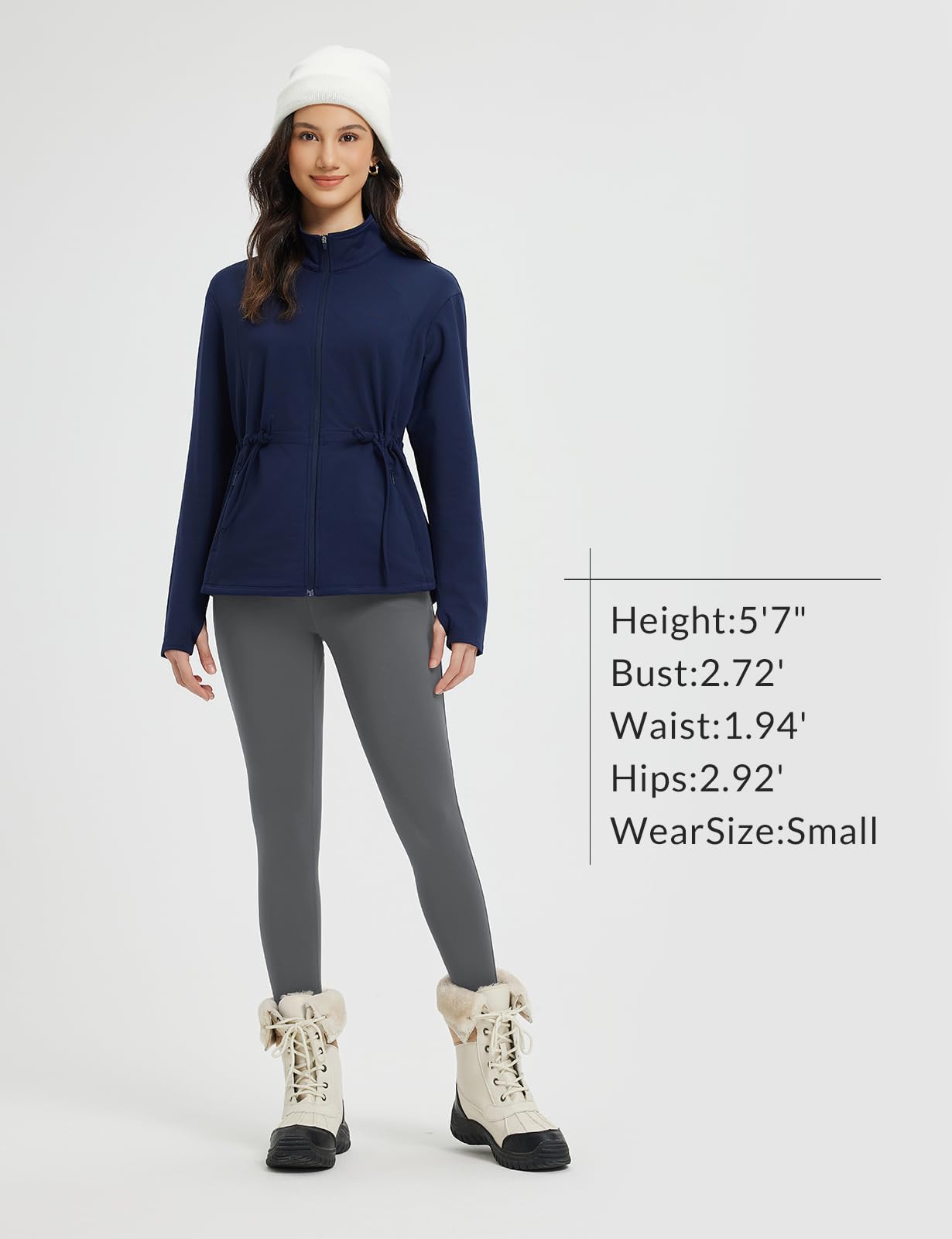 baleaf Legging thermique pour femme - Taille haute - Avec poches - Doublure en polaire - Pantalon de sport - Pour l'extérieur - Slim Fitness