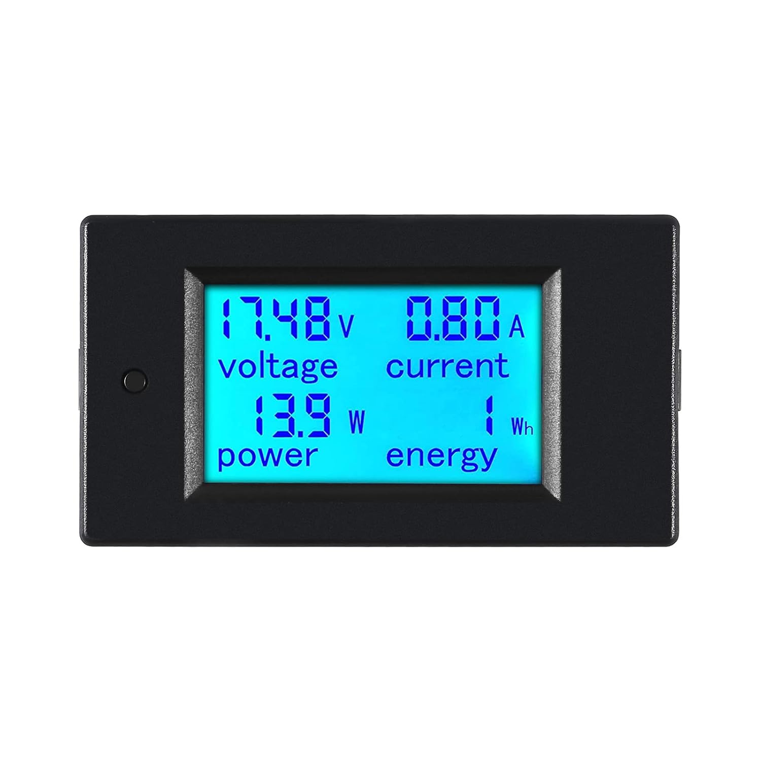 DC Current Voltage Meter Digital Current Voltage Power Energy Meter LCD Display DC 6.5-100V 0-20A (with Built-in Shunt)