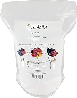 Greenway Biotech Urea Fertilizer Plant Food - High Efficiency 46% Nitrogen 46-0-0 for Indoor, Outdoor Plants - Prilled Aqu...
