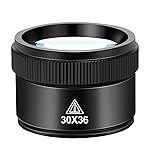 Mlogiroa Magnifying Glass 30X Jewelers Loupe Magnifier Portable Handheld Pocket Magnifier Lens for Close Work Crafts Jewelry Repair Reading Coins Stamps Map(30X-Handheld)