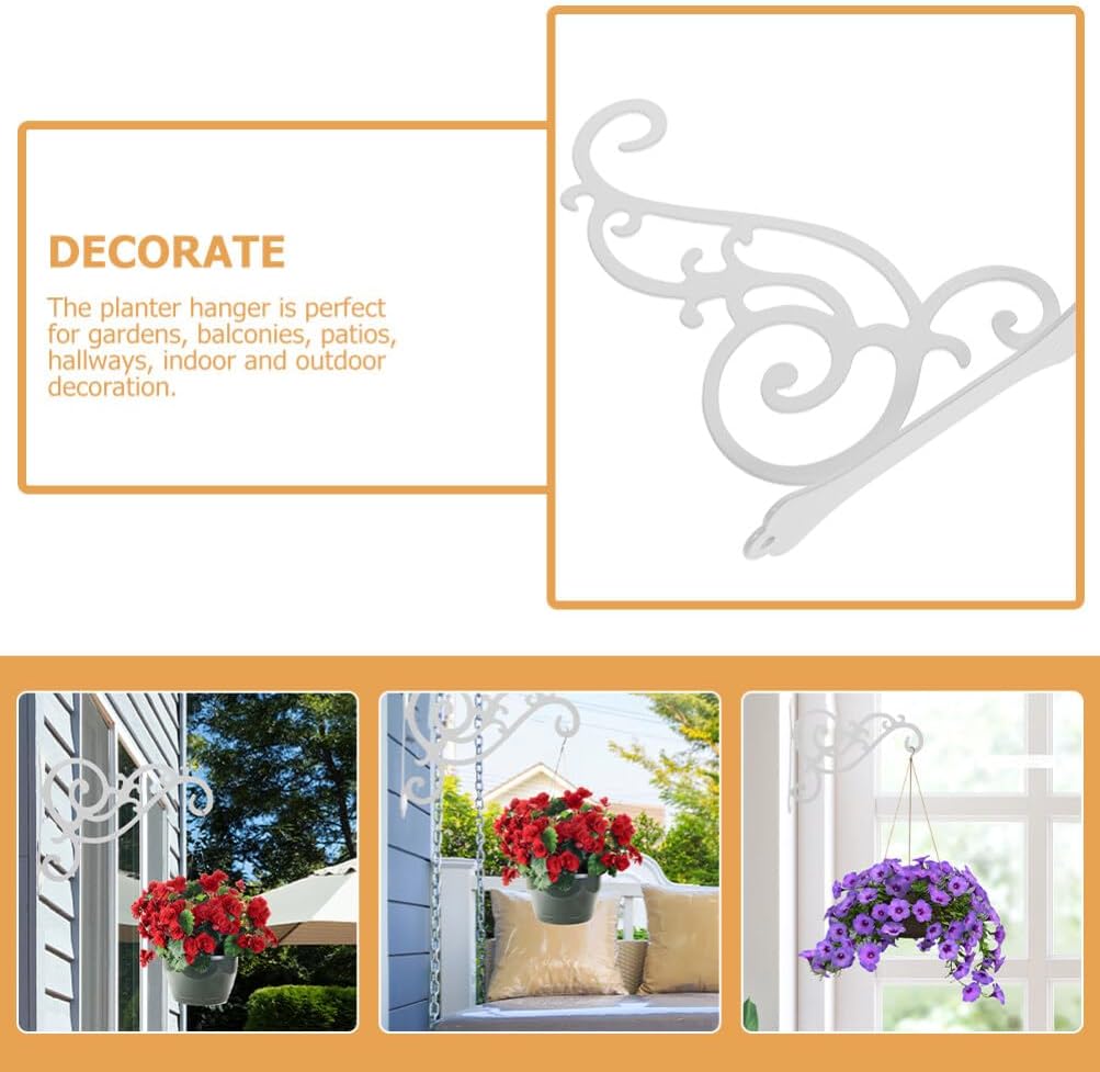 Didiseaon Shepard Flowerpot Hanging Planter Bracket Wind Chime Hanger Hook for Flower Basket Metal Hook Plant Stand Heavy Decorative Wall Hanging Basket Bracket Flower Basket