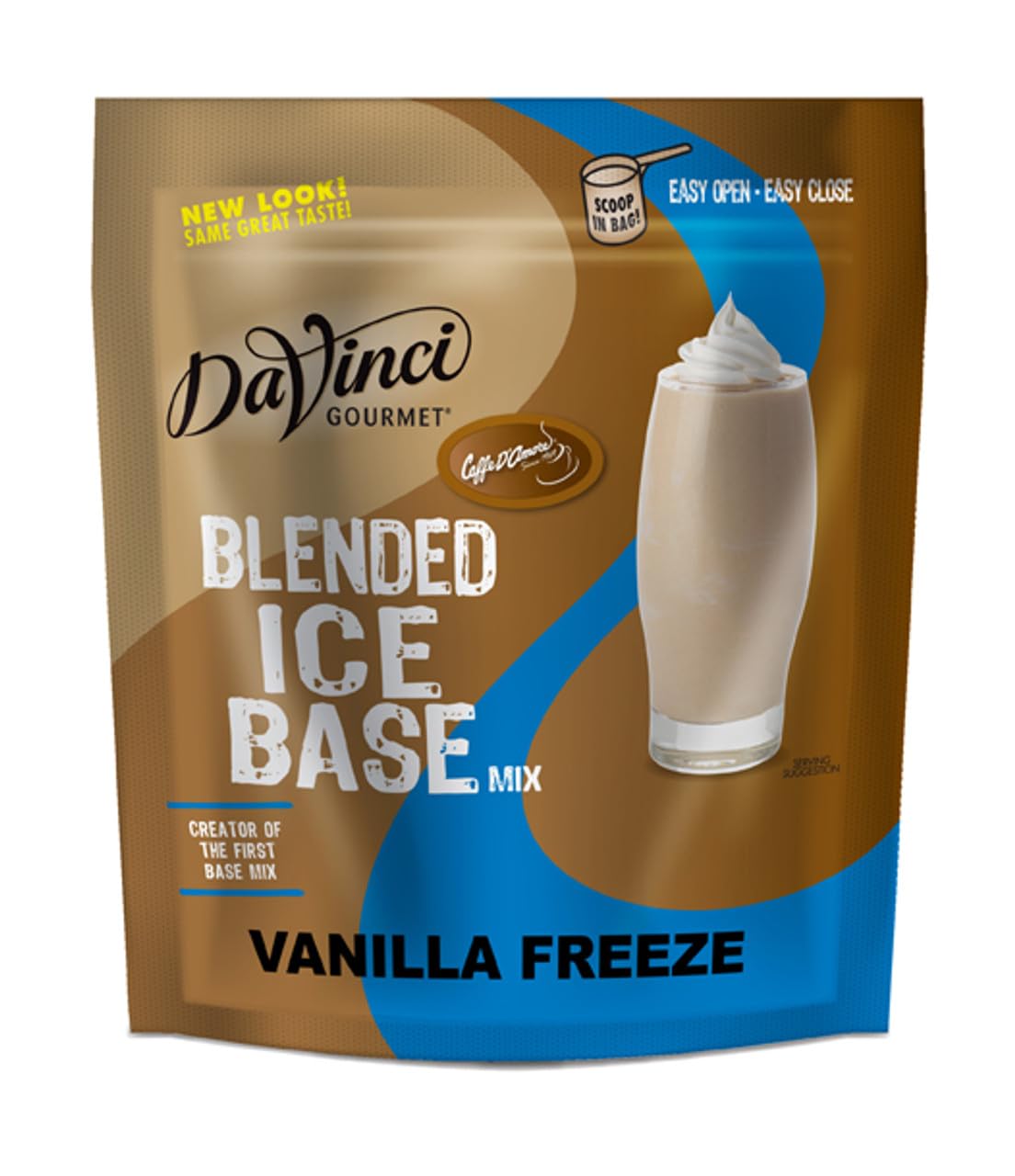 Davinci Blended Ice Base Mix, Vanilla Freeze, 48 oz (3 lb)