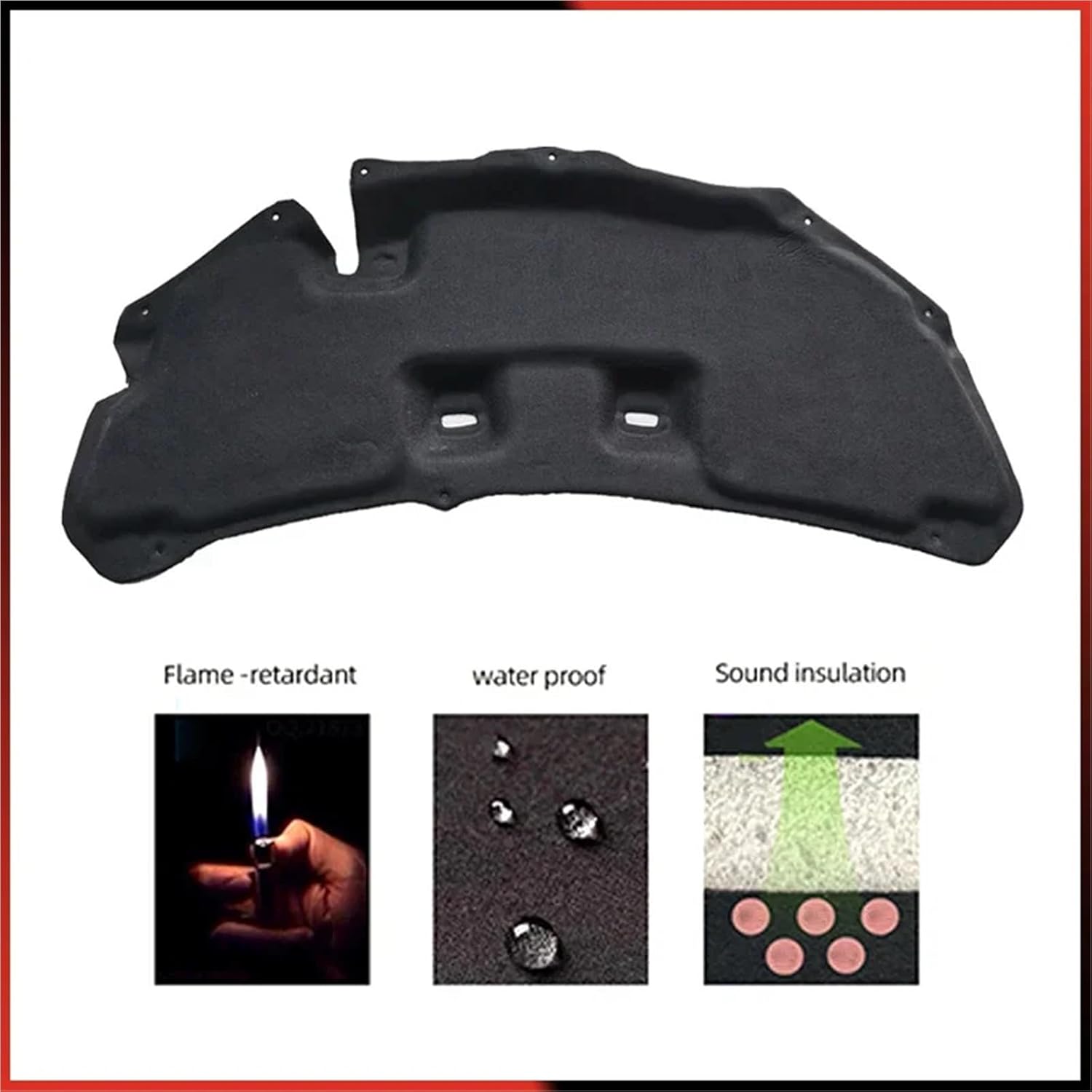 2015-2019 Sound Heat Insulation Cotton Pad Compatible For Odyssey 2015 2016 2017 2018 2019 Accessories Engine Soundproof Cover Mat
