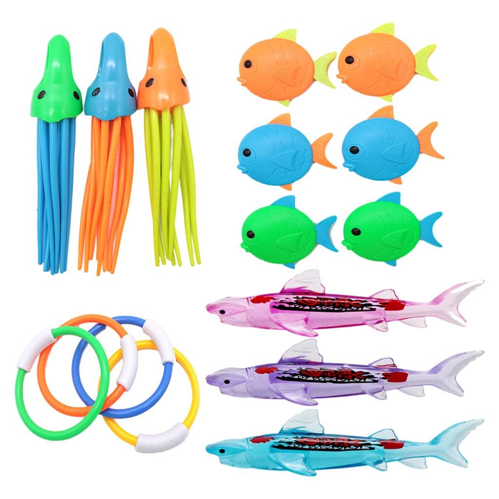 Tauchen Spielzeug Pool Spielzeug Set Tauchen Sticks Pool Fisch Greifen Spielzeug, 16 Stück