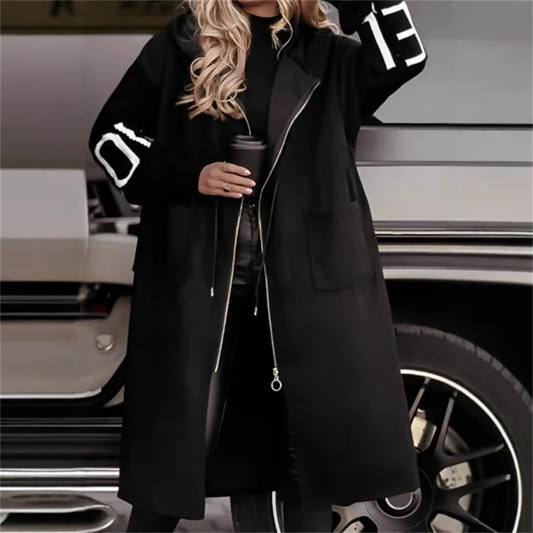 Women's Winter Long Hooded Windbreaker And Sweater Coats & Jackets Trench Long Coat