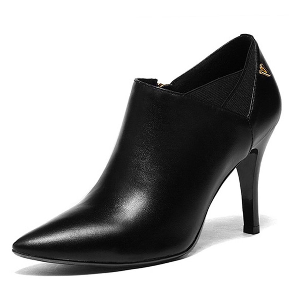 Chaussures en cuir printemps automne talons hauts confortables - 4