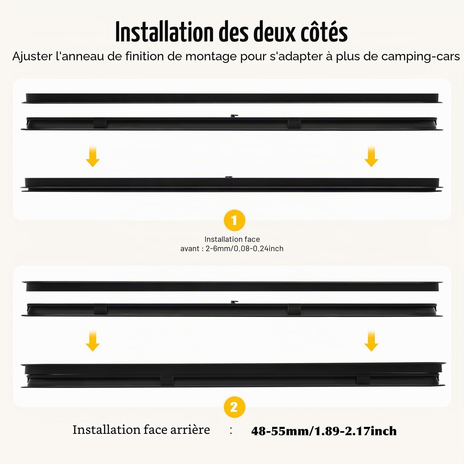 Fenêtre avec moustiquaire, 1000x400 mm, fenêtre latérale de caravane à ouverture poussoir, moustiquaire pour fenêtre de camping-car, pour VR, caravane, camping-car