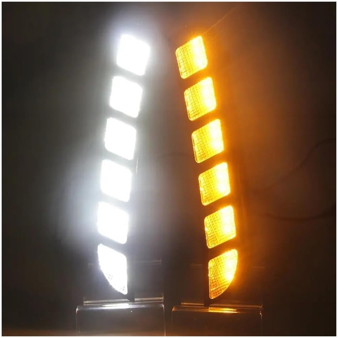 2pcs Car Led DRL Daytime Running Light Turn Drl Front Bumper Driving Fog Lamp Blink Flashing Dayligh Compatible for Ford Explorer 2016-2018(Only White)