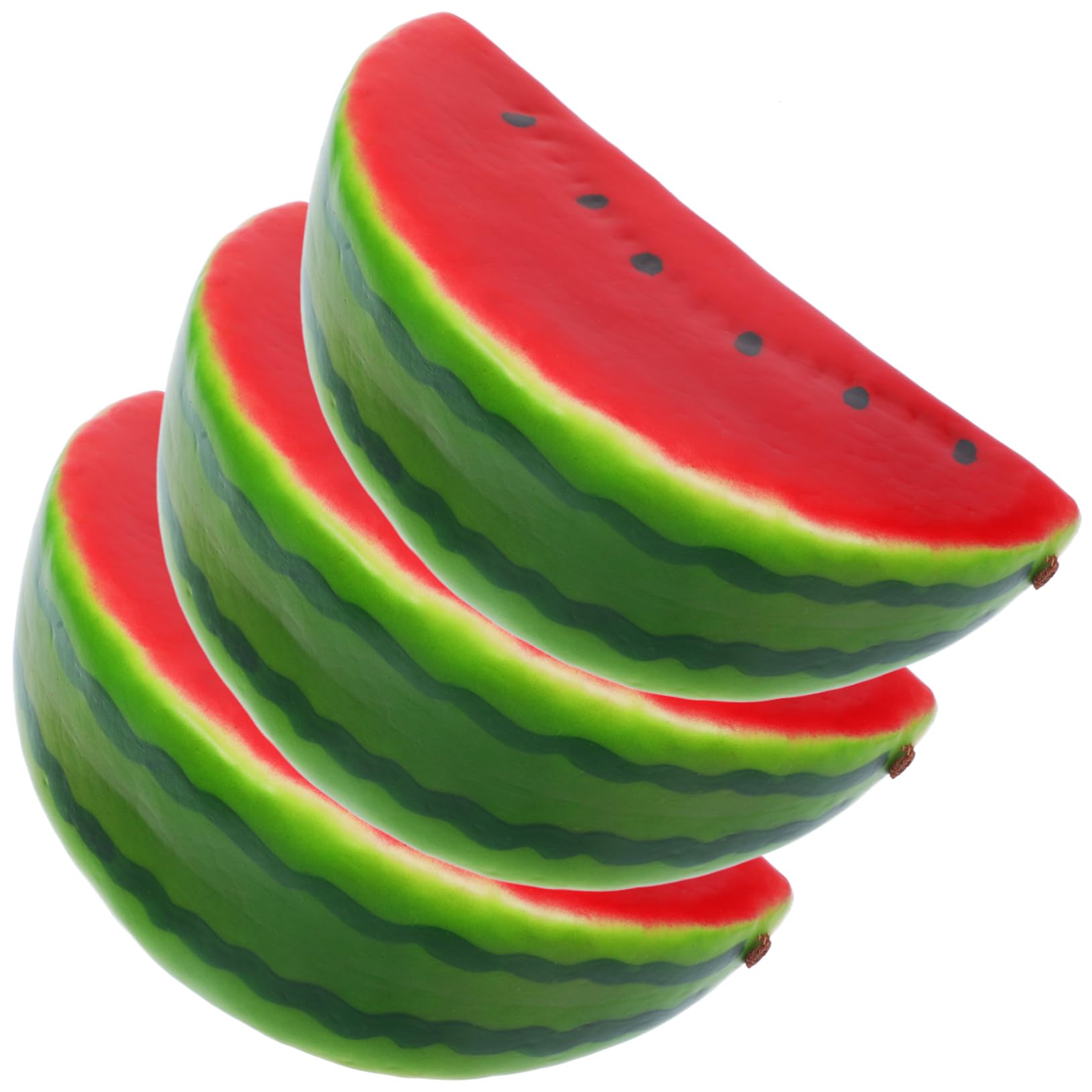HOOTNEE 3pcs Artificial Fruits Watermelon Decorations Tabletop Decor Photo Prop Realistic Watermelon Slice Fake Watermelon Slices Desktop Model Showpiece Fruit Slices Foam Watermelon Decor
