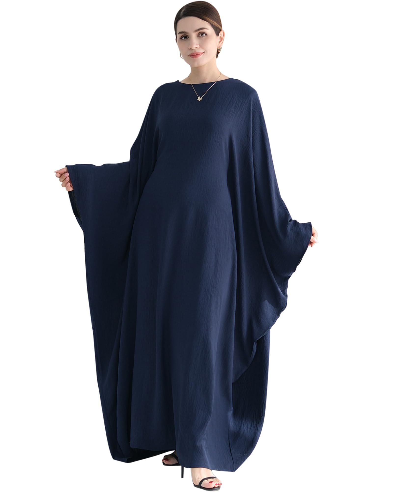 Zofocy Muslim Prayer Dress Abaya Islamic Ramadan Robe Slightly Elasticity Garment Eid Clothes