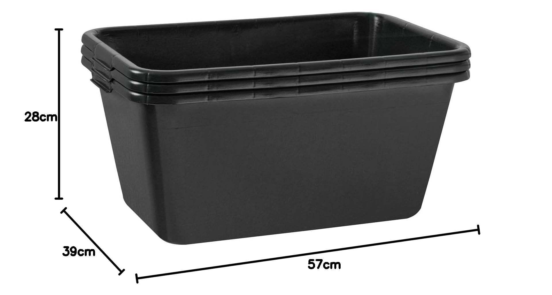 BURI Zestaw 5/10 doniczek na rośliny, pojemnik na rośliny, donica cementowa, skrzynka murarska, wymiary: 10 x 40 litrów