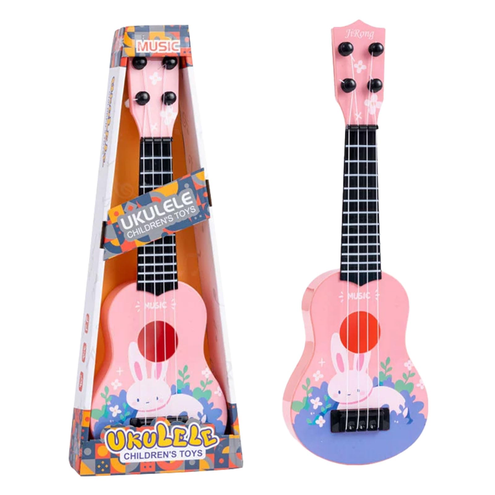 Kids Ukulele Toy, 36cm Toy Guitar with 4 Adjustable Strings, Kids Ukulele Musical Instrument