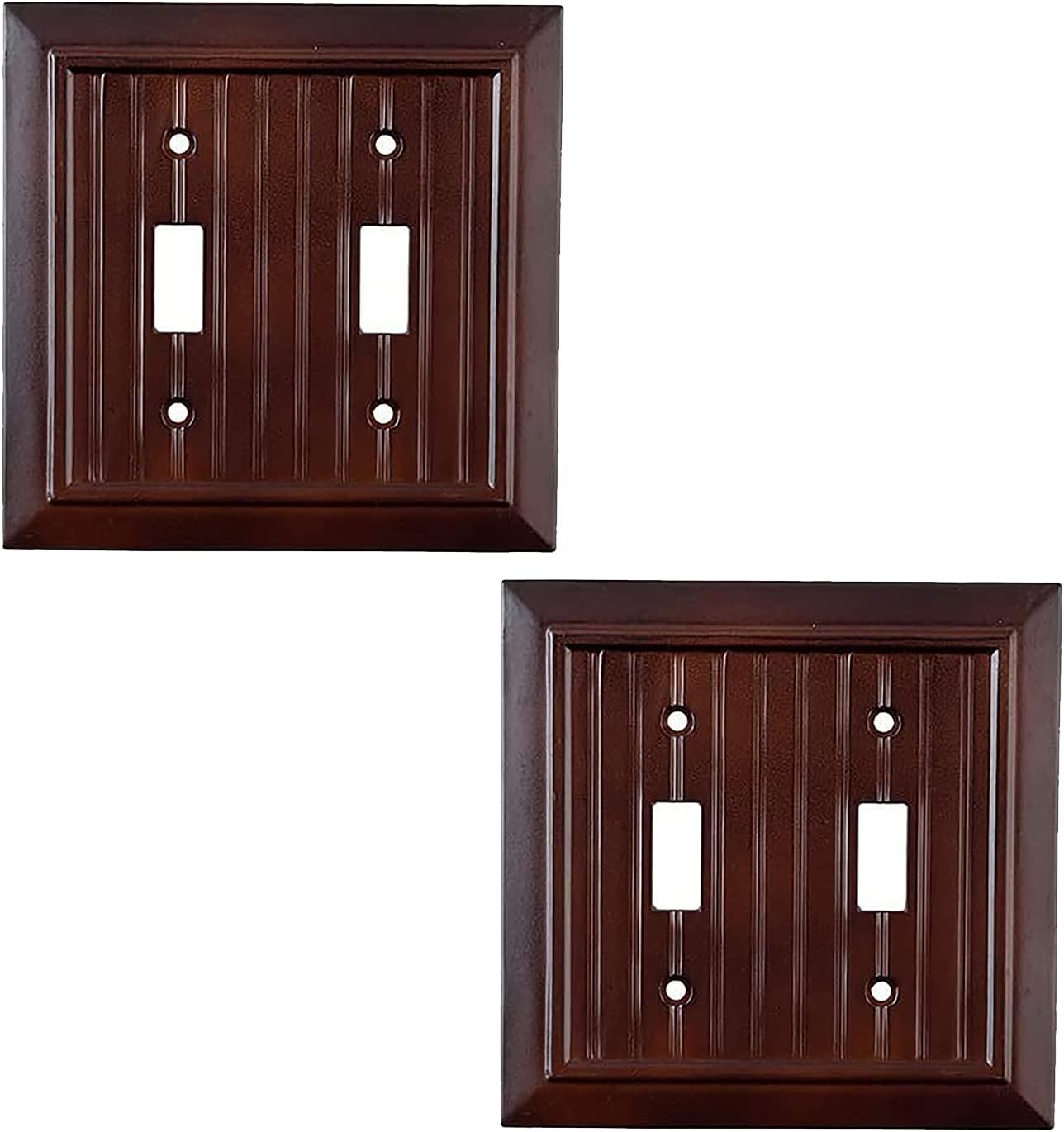 SleekLighting fiber wall plates dark brown flat (2 Toggle)