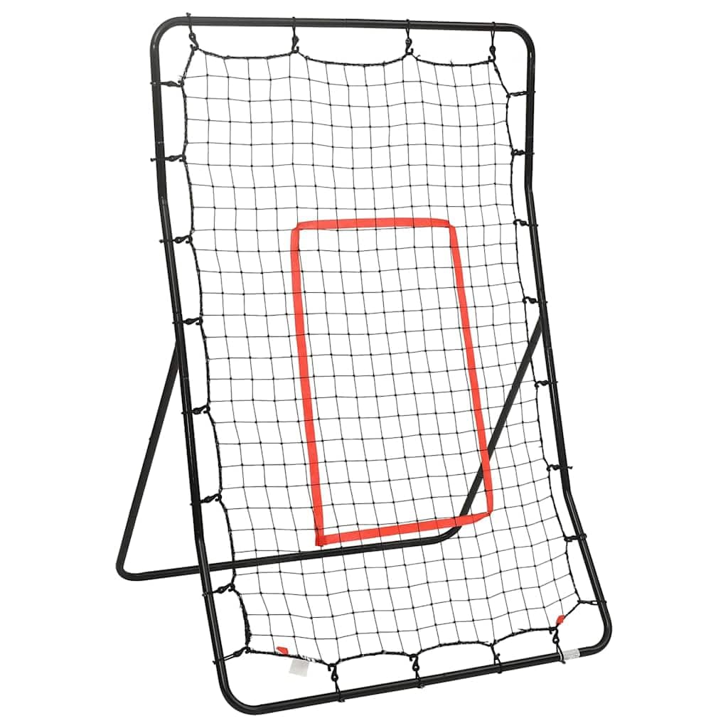 Softball Rebounder stalowa siatka treningowa, 88 x 79 x 137 cm, z taśmą celowniczą i gumowymi taśmami do bramki do piłki nożnej, bramki treningowej, gry podawania, dryblingu, wypoczynku i