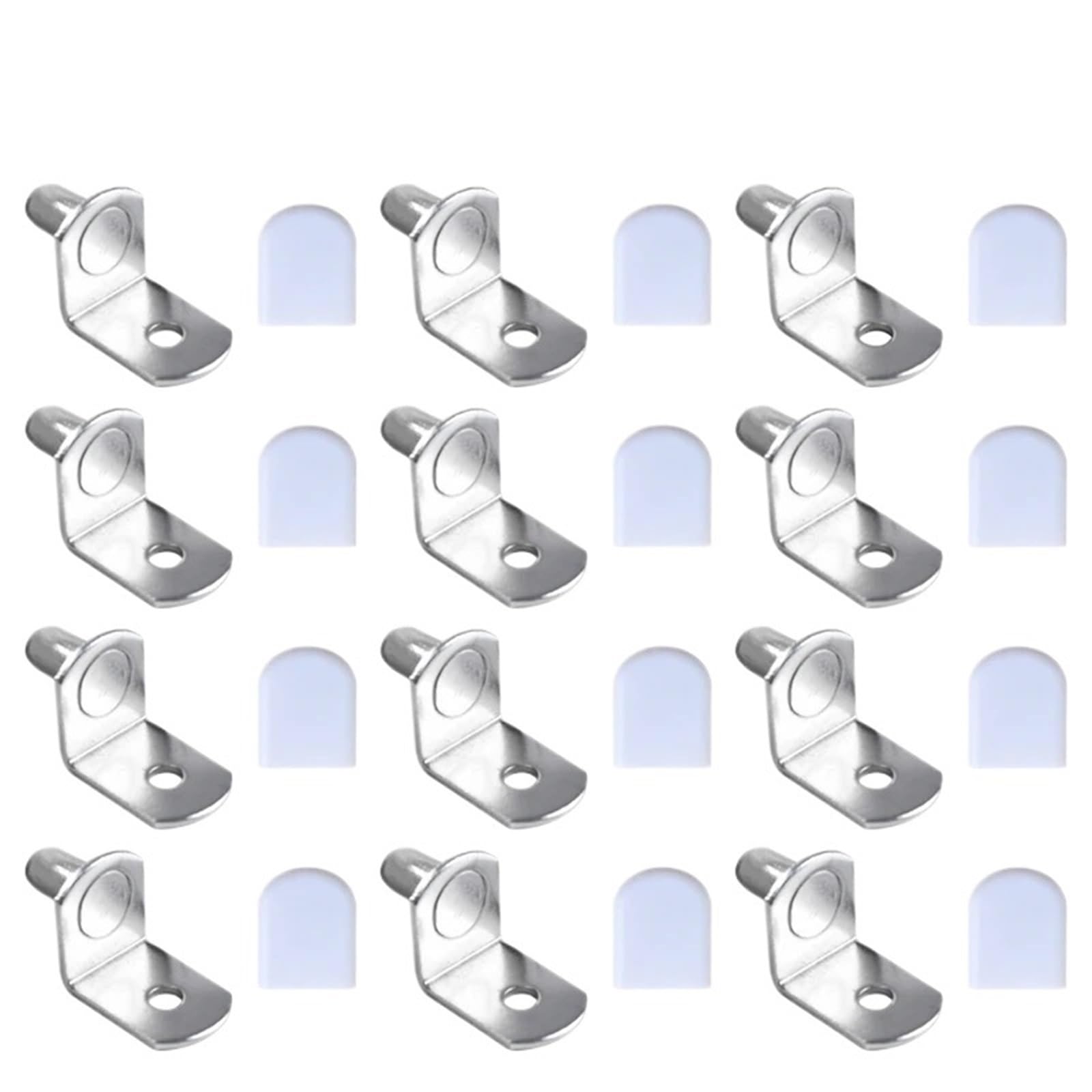 20 Pcs Shelf Brackets Support Studs Pegs Pin Shelves Seperator Fixed Cabinet Cupboard Furniture Wall Mount Bracket Holder for Cabinet(Style E)