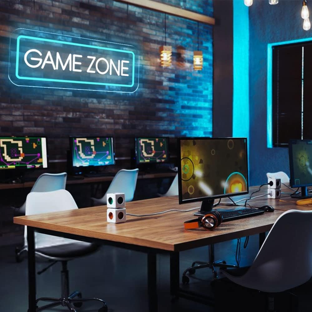 Game Zone Neon Signs for Gamer Room Decor, Gaming Light Neon Sign for Wall Decor, Bedroom, Game Room, Led Signs Gamer Gifts for Gamer, Boys, Teens, Men, Friends - 15.7x5.9in - Image 4