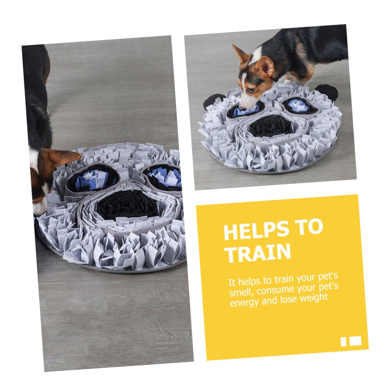SHINEOFI Panda Schnüffelmatte Für Hunde 50x50cm Aus Langlebigem Material Mit Rutschfestem Boden Interaktives Futtermatte Training Zur Fettleibigkeitsvorbeugung Im Haustierbedarf