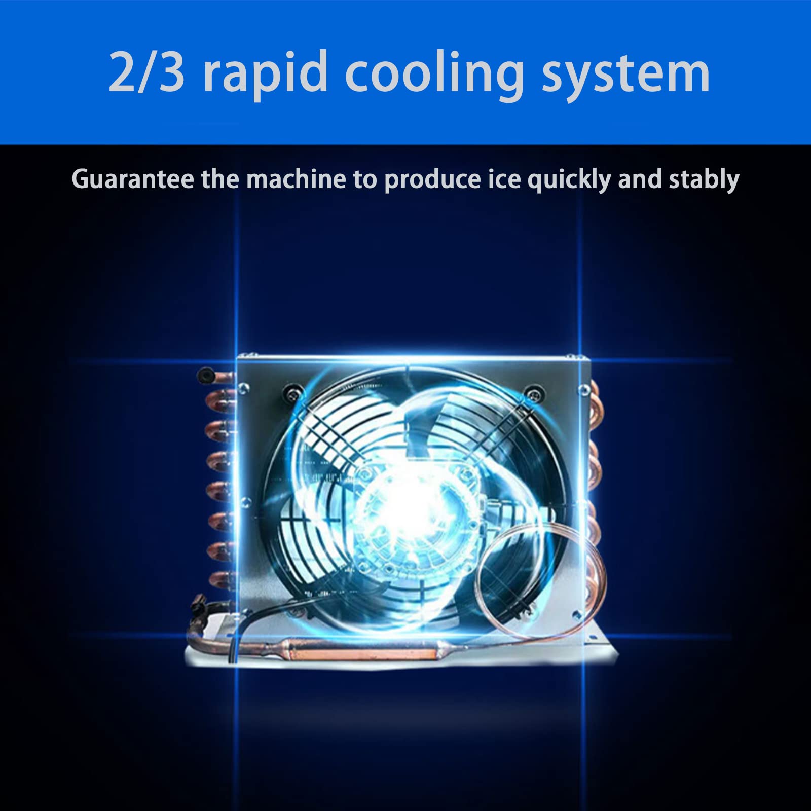 Fabricador de Hielo Comercial, máquina de Hielo Inteligente 55 kg Entrada de Agua automática Hielo Panel de Control LCD Inteligente Grande para Oficina en casa Bar Tienda de té con Leche (80 k