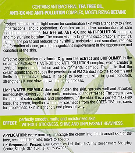 Bielenda Green Tea Mattifying Normalising Face Cream for Combination Skin Day 50ml, 50 ml (Pack of 1) - Image 3