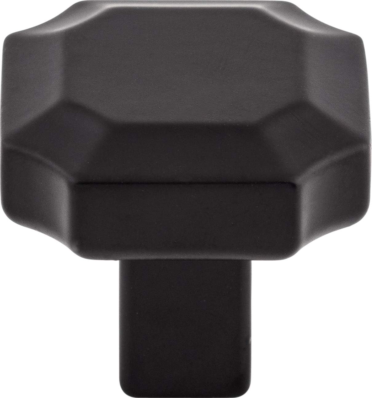 Top Knobs TK3020BLK 1-1/4 in. (32mm) Ellis Collection Davenport Knob, Flat Black