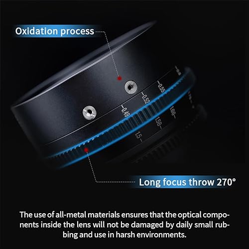 Miniatura 28 de 7artisans Lente Cine T1.05 de gran apertura de 0.984 in/1.378 in/1.969 in Lente de cine de gran angular con enfoque manual de baja distorsión