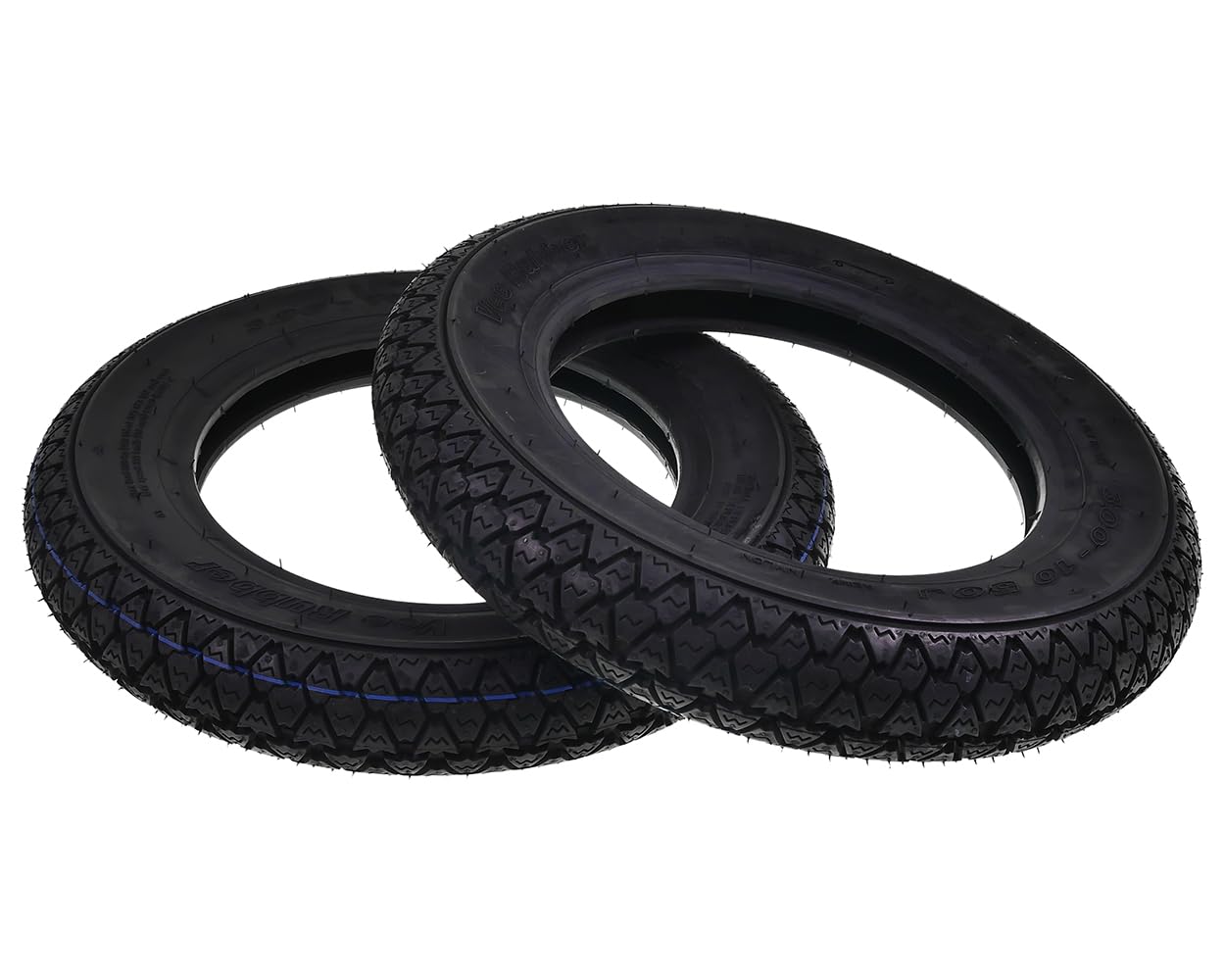 2EXTREME Rollerreifen Set 2x 3.00-10 50J VRM054 inkl. Schlauch 90° Ventil - kompatibel für Piaggio Vespa PK XL ET3-10 Zoll Diagonalreifen Sommerreifen Satz