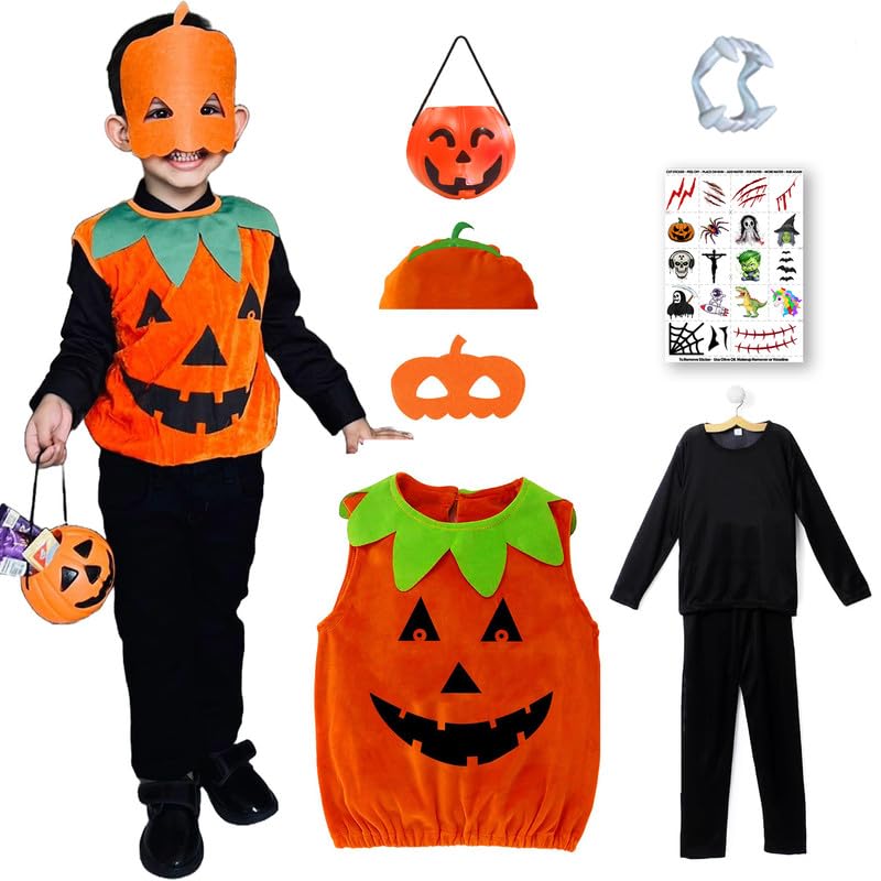 Image of Sarvda Halloween Dress | Costume and Accessories | For Girls and Boys | Kids & Adults | Haunted Horror Theme Party Vampire Witch Ghost Skeleton Draculla Zombie Pumpkin Scary Cosplay Dress