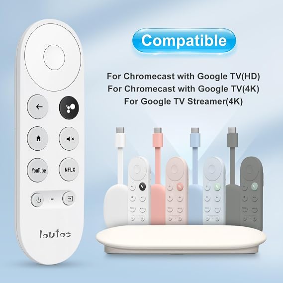 Remote for Google-Chromecast-4K-TV, for Chromecast-Google-TV & TV Streamer