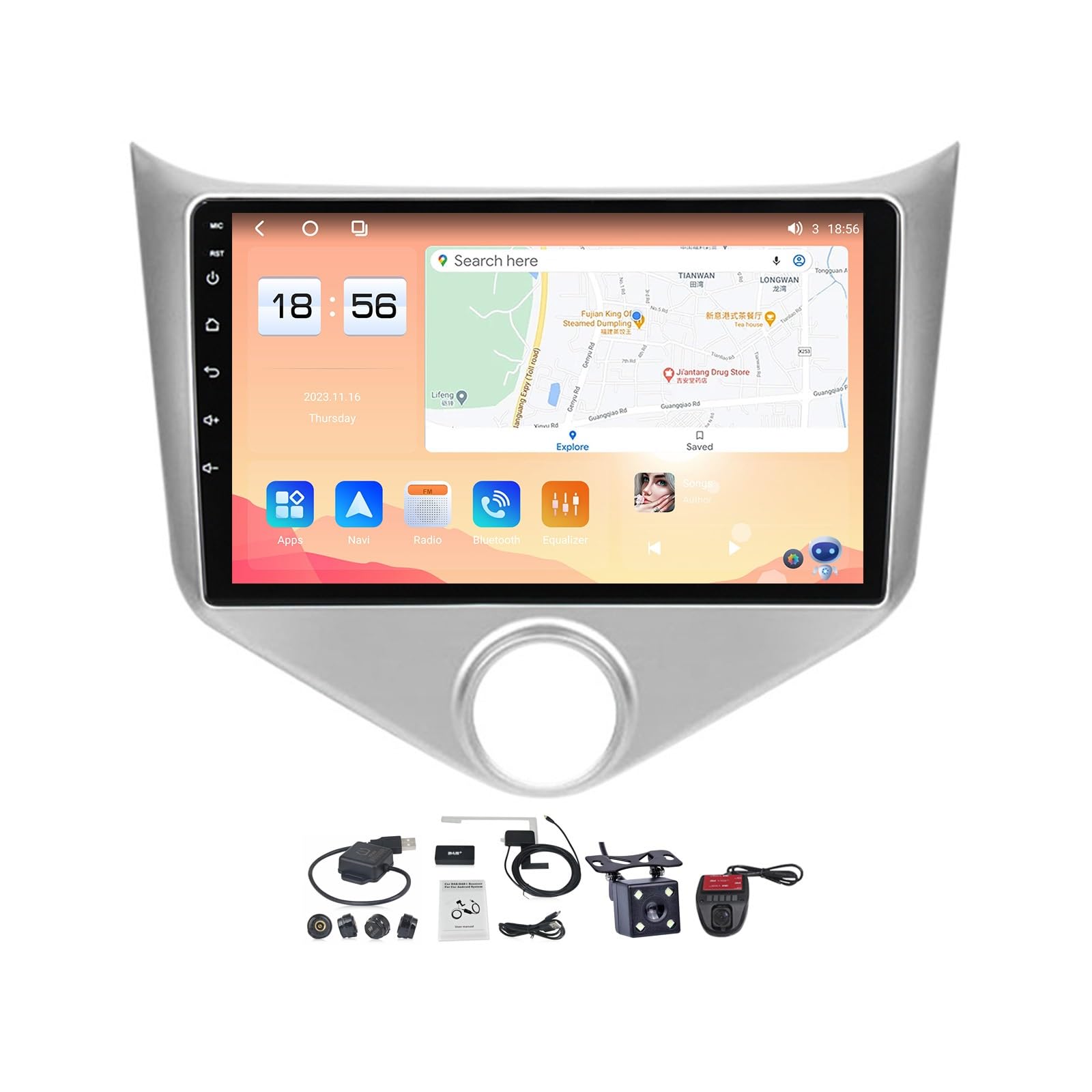 Autoradio 2 DIN Android 12 Chery Fulwin écran tactile 9 pouces navigation GPS