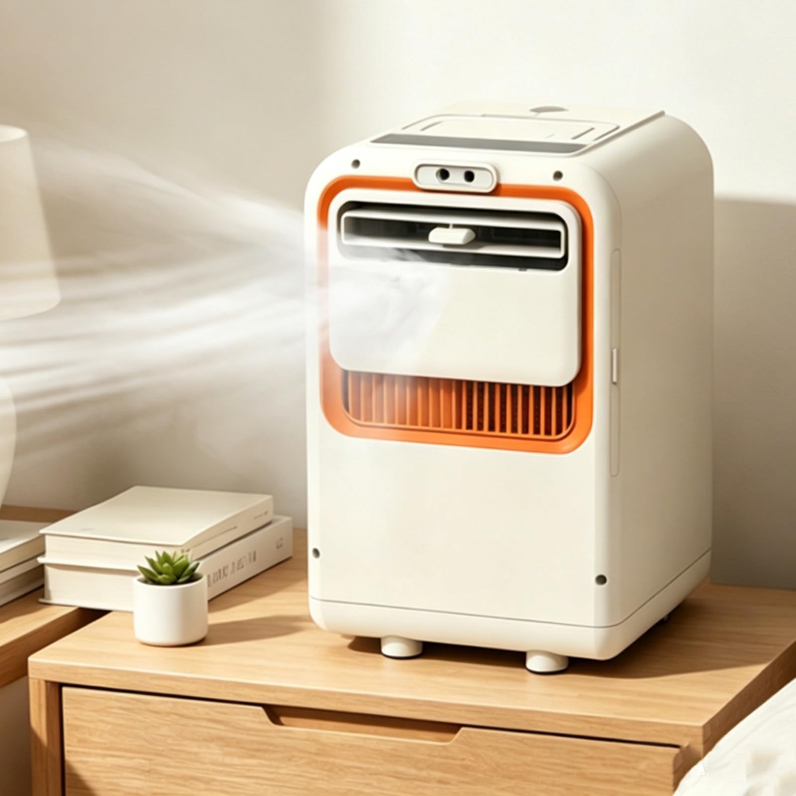 RUODATONLY Portable Air Conditioner, Mini AC Unit with Powerful Compressor Cooling and Dehumidifier Function, Compact Portable AC for Bedroom, Office, RV, Camping and Small Room Cooling