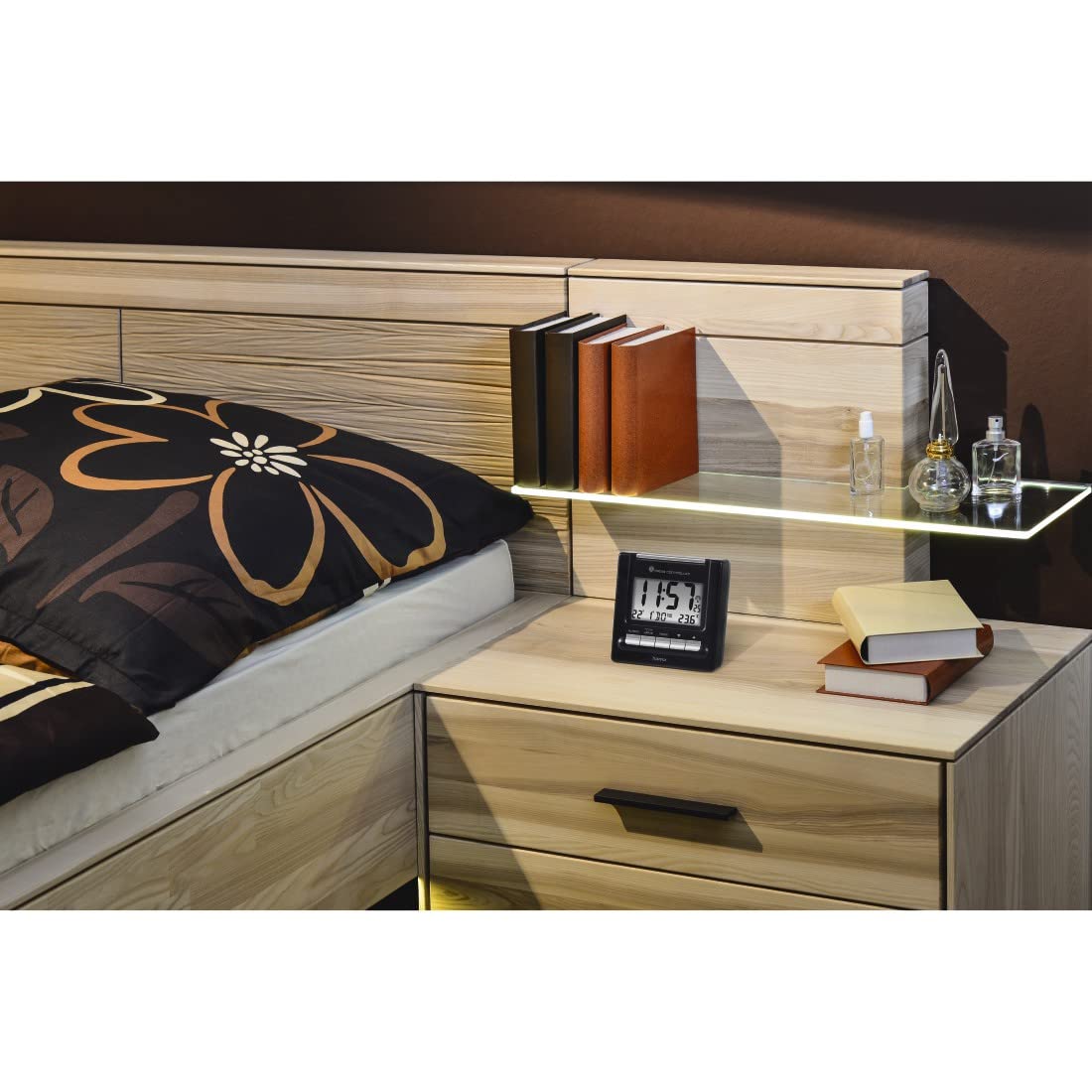 Orologio Da Tavolo Digitale Hama RC200 - Con Radio FM, Termometro, Sveglia, Display LED Blu - Foto 3