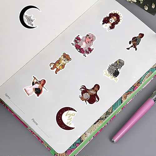 Miniatura 8 de Paquete de 63 calcomanías de Crescent Crescent City, vinilo estético impermeable de la serie de televisión estadounidense para botella de agua,