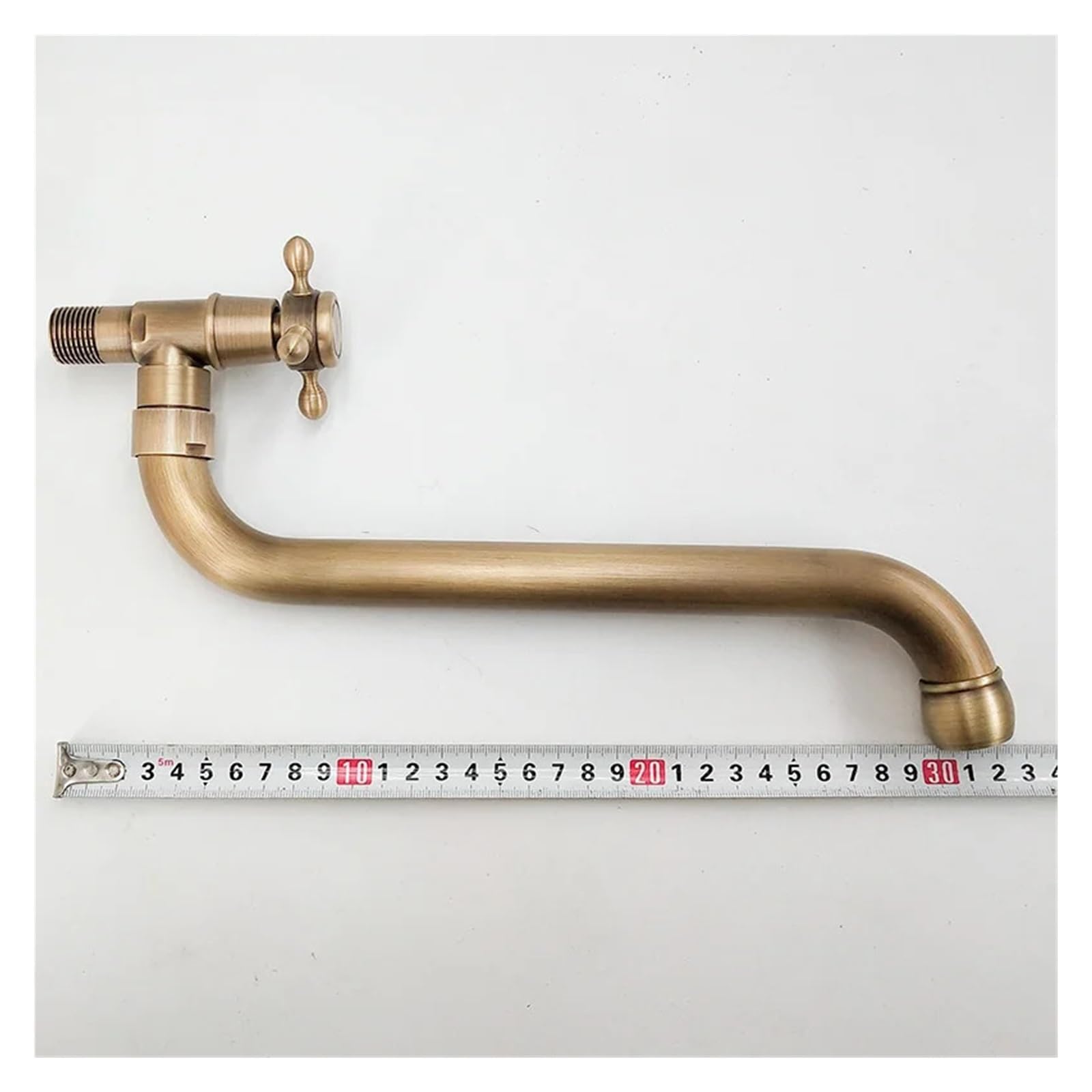 Grifo de cocina Grifo mezclador de cocina, Grifo de piscina con fregona for exteriores de pared de un solo Facuet frío, grifo de fregadero de cocina de pared de bronce Antqiue giratorio para cocina, b