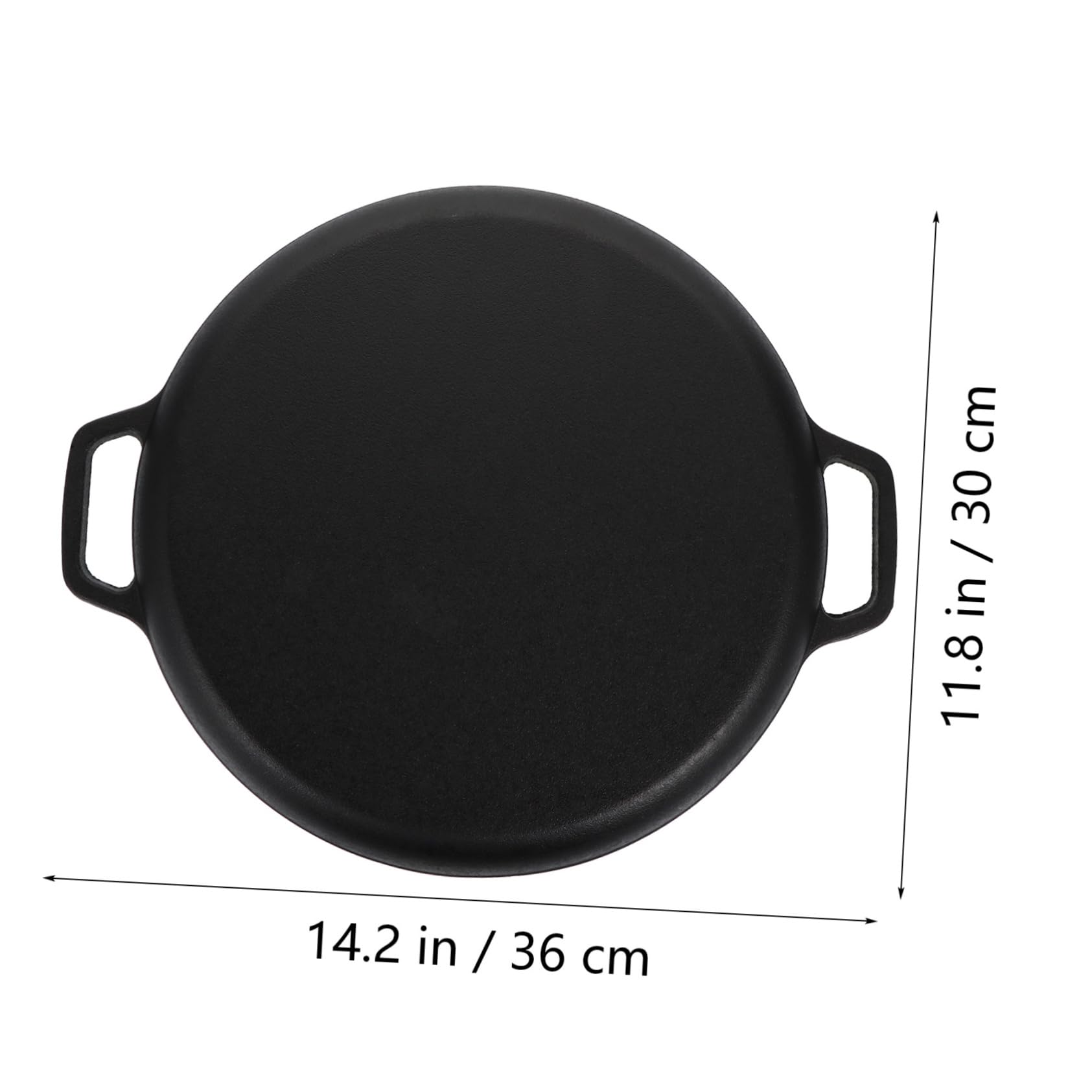 BRIGHTFUFU Quality Cast Iron Frying Pan Non-stick Pan for Cooking Great for Pizza Pancake Omelette Easy Cleaning