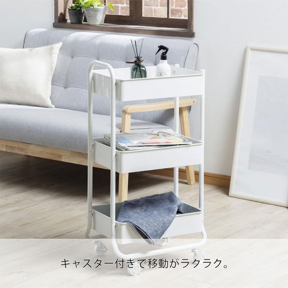 Amazon.co.jp: カインズ(CAINZ) キッチンワゴン J23 幅43cm 奥行