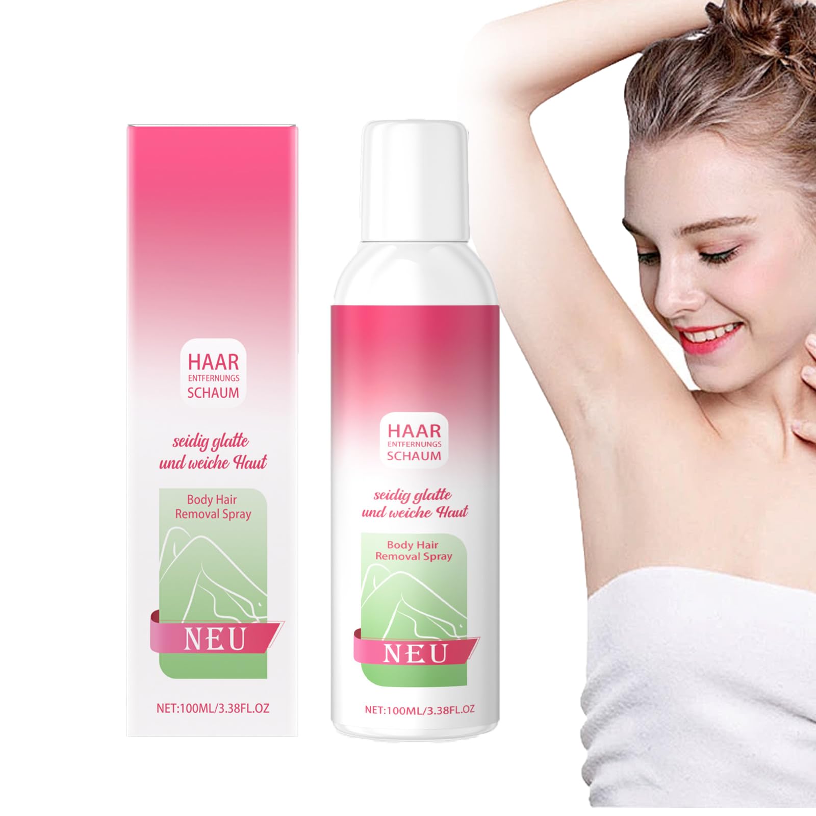 Espuma Depilatoria,Spray de Espuma para Depilación,Hair Removal Spray,Espuma Depilatoria Spray, Espuma de Depilación Indolora,Espray para Eliminar el Vello para Mujeres y Hombres para Brazos,Piernas