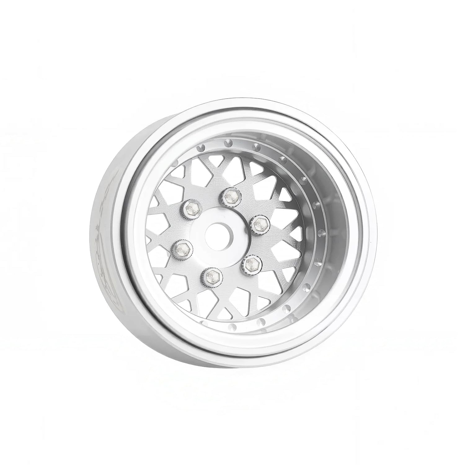 TCRC 4PCS Deep Dish Grade 5 Titanium Wheel Face 1.0 Inch Beadlock Wheels Hubs for 1/24 Axial SCX24 TRX4M FCX24 Redcat Ascent-18 HPI Venture18 1/18 RC Crawler Car Upgrade Parts