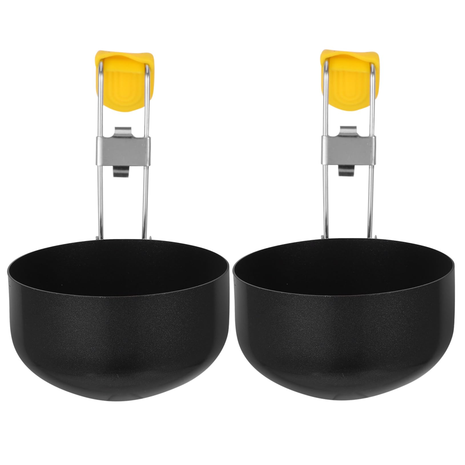 SOLUSTRE 2-piece Stainless Steel Egg Poacher Multifunctional Steamer for Eggs Vegetables and Meat Portable Nonstick Easy to Clean