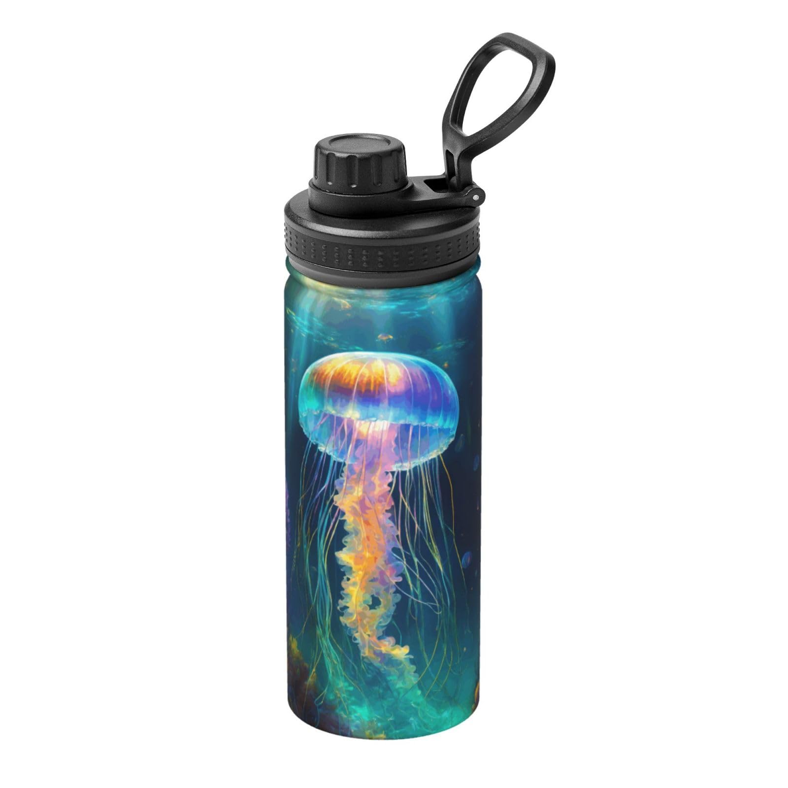 Kfjghhl Insulated Stainless Jellyfish Ocean Steel Water Bottle For Sport Gym Travel Leak Camping Hiking Hydration
