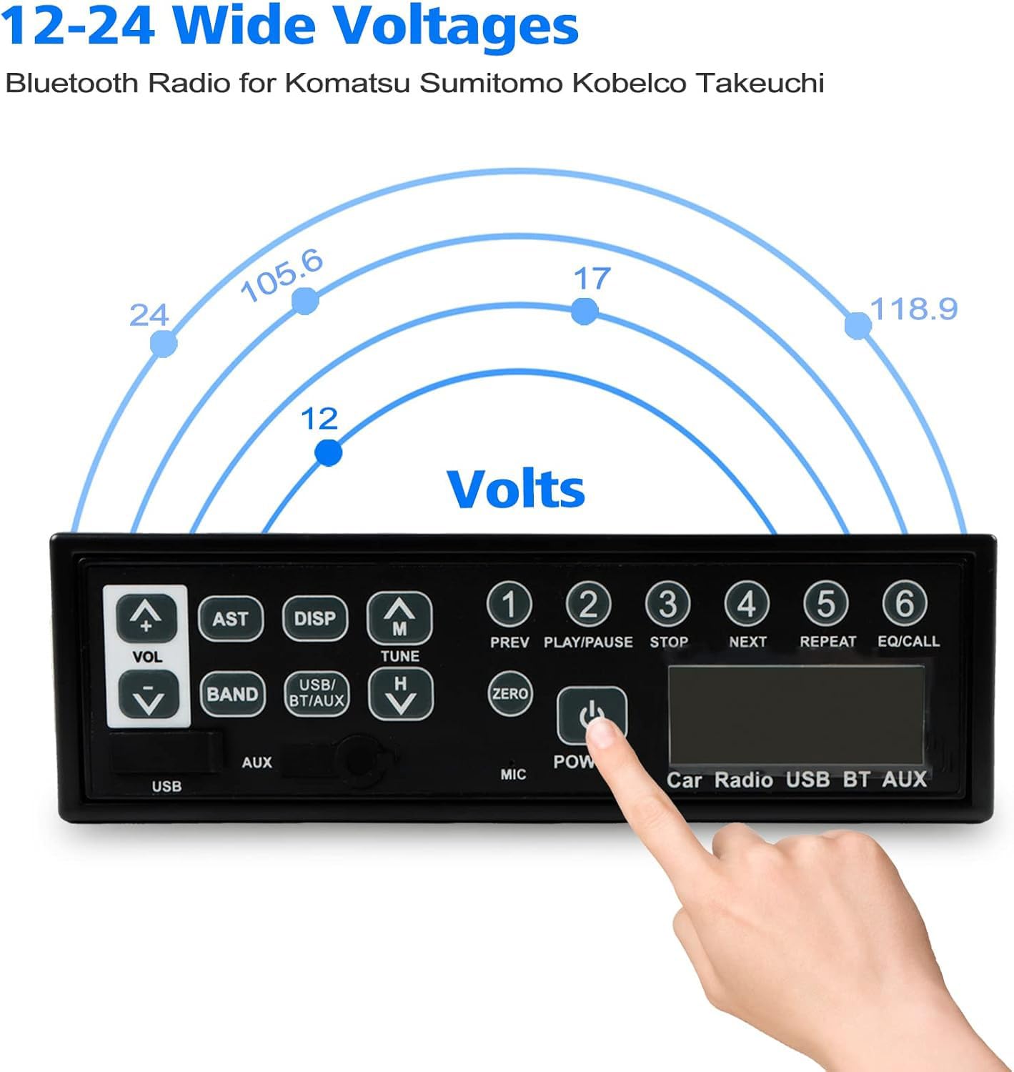 Amazon.com: Otobaijeni M200 Radio Universal Car Bluetooth USB AUX