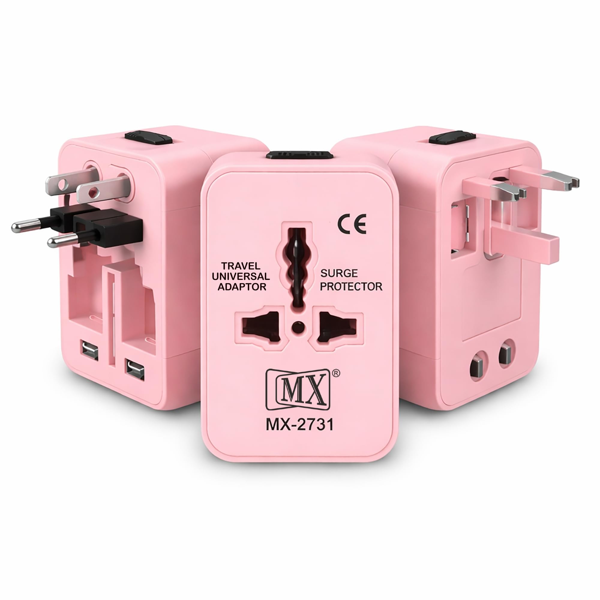 MX Universal Travel Adapter All in One Worldwide Plug Adapter, International Plug Converter for Europe UK USA India, Multi Plug Universal Socket with Surge Protection, International Travel Adapter-picture-22
